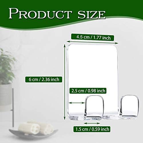 Razor Holder Hooks Shower Hook with Acrylic Adhesive for Razor Bathroom Kitchen Organizer for Razor Plug Towelrazor Hooks (Acrylic Razor holder-2pcs)
