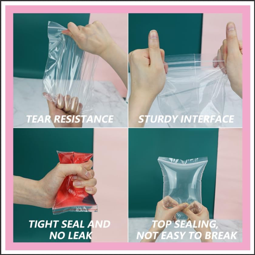 iMailer - 100 Pcs- 12" x 18" Reclosable Plastic Zip Poly Bags 2 Mil - Clear Zip Bag for Clothing, T-Shirts, Pants
