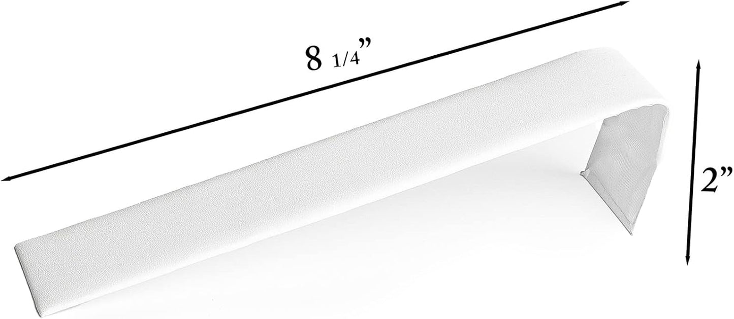 Novel Box 6 Pack Bracelet/Watch Ramp White Leatherette 2x8.25x2 Inches - Slim and Sleek Ramps for Jewelry Display - Bracelet Holder Organizer Stand for Wedding, Selling & Personal Use