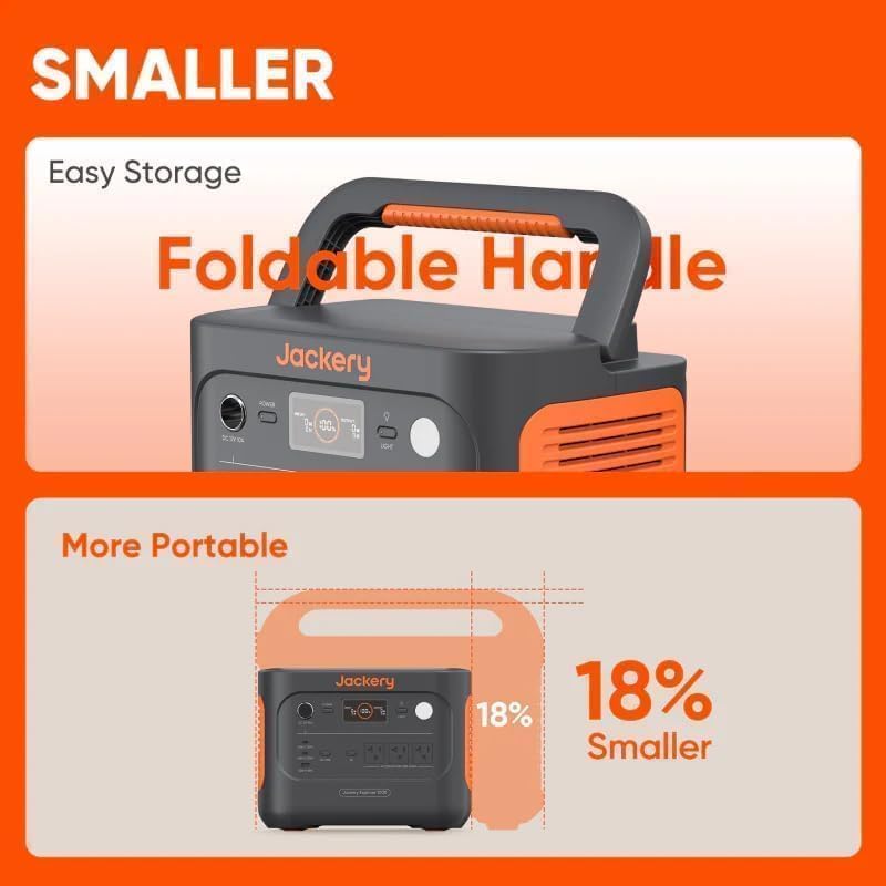 Jackery Solar Generator 1000 v2 with 2x100W Light Solar Panels,1070Wh Portable Power Station,LiFePO4 Battery, 1500W AC Output, Flexible&Lightweight Solar Kit for RV,Balcony,Camping, Emergency Backup