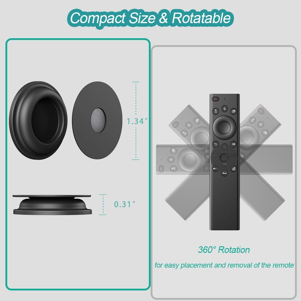 Magnetic Remote Control Holder Wall Mount, 5 Pack TV Remote Holder Wall Mount, Silicone Remote Organizer Magnetic Remote Holder for Bed, TV, Ceiling Fan and Air Conditioner (Black)