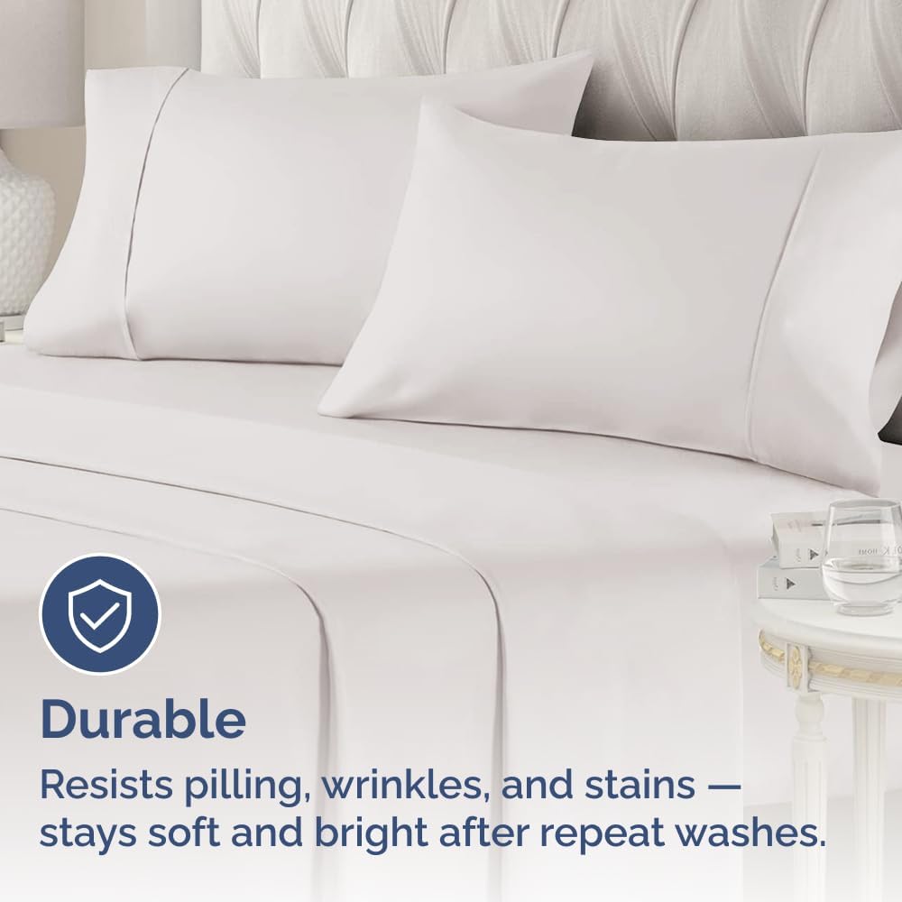 Standard Pillow Cases - 2 Pack - Super Soft Pillowcase Covers - Envelope Enclosure - Hotel Quality Pillow Protectors - Wrinkle Free, Fade & Stain Resistant - Machine Washable - 20" x 26" (Light Grey)