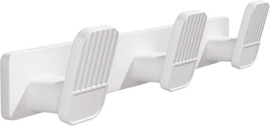 Coat Rack Wall Mount Coat Hooks - White Hook Rack with 3 Hooks Aluminum Wall Rack Hooks for Hanging Coat Hat Bag Towel Hanger Rustproof Coat Holder