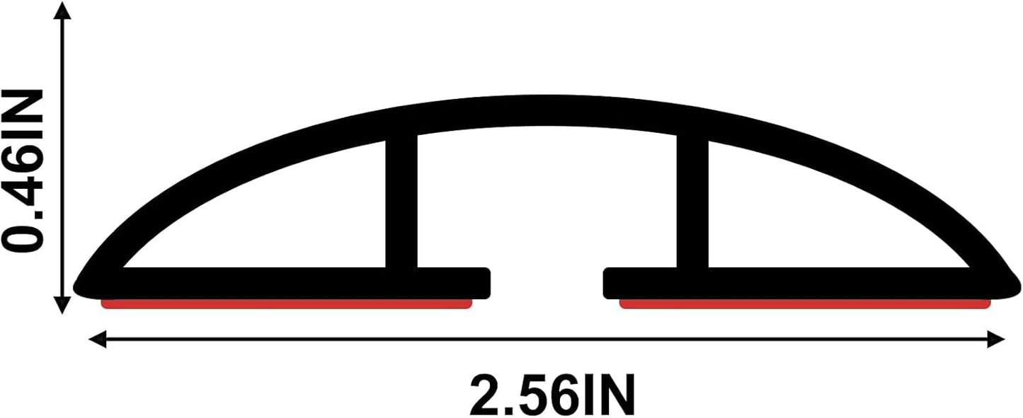6.5Ft Floor Cord Cover Transparent Silicone Cable Protector Easy to Install Wire Organizer and Hider for Home, Office, Garage (Transparent-2m)