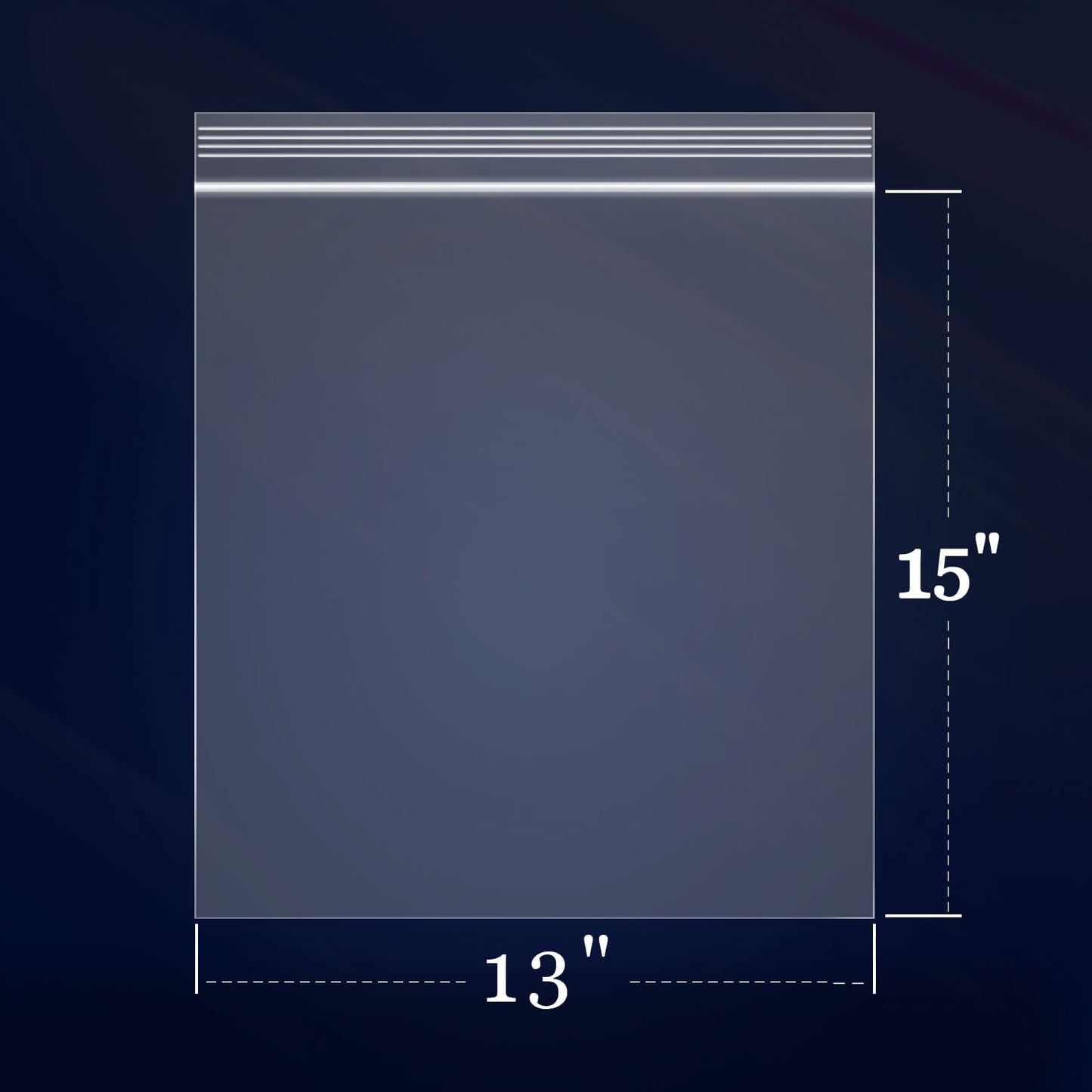 iMailer - 500 Count - 13" x 15" Clear Reclosable Zip Plastic Poly Bags - 2 Gallon Zip Bags for Clothing, T-Shirts, Pants