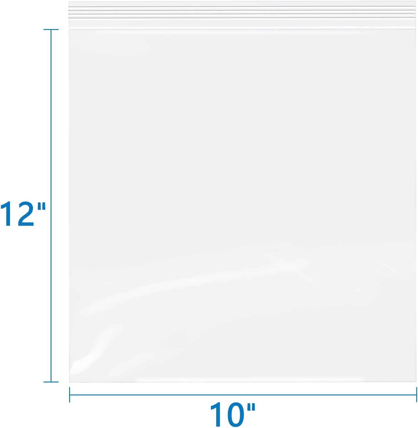 iMailer- 10" x 12" 100 Pack- 2 Mil Resealable Zip Bags- Clear Plastic Bags with Zip Top Lock for Storage, Organizing, Crafts, Travel