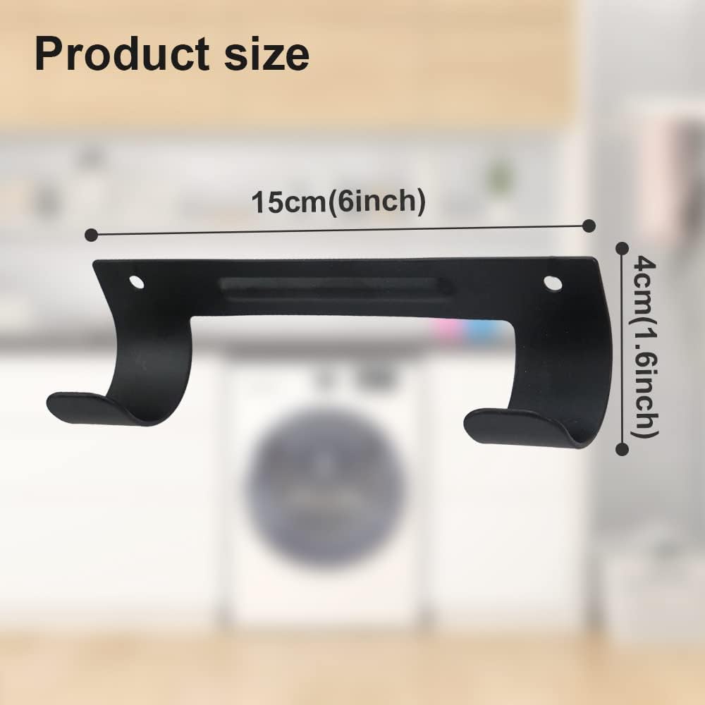 Ironing Board Hanger Wall Mount Ironing Board Holder Organizer Wall Rack for Laundry Rooms Storage Rack Hanging Shelf Hanger (Black)