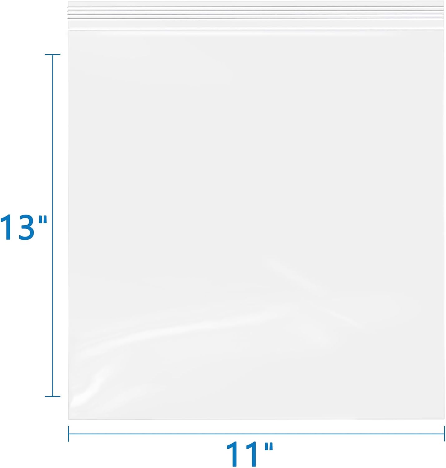 iMailer- 11" x 13" 100 Pack- 2 Mil Resealable Zip Bags- Clear Plastic Bags with Zip Top Lock for Storage, Organizing, Crafts, Travel