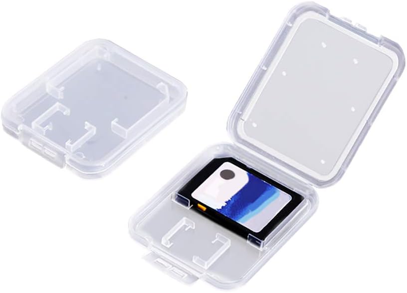 Clear Plastic Memory Card Case Compatible with SD SDHC SDXC Micro SD T-Flash Card (15 PCS)