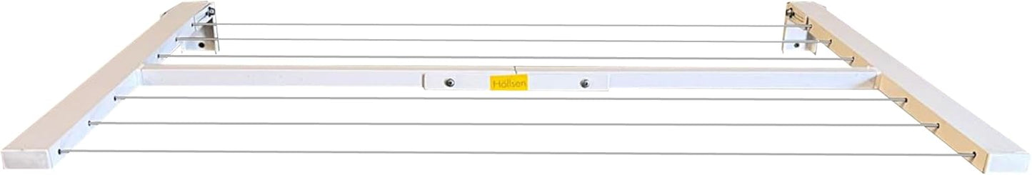 Balcony and Wall Mounted Clothes Drying Rack Made of Aluminum Perfect for Outdoors Clotheline for Laudry Room (35.4" x 20.5")