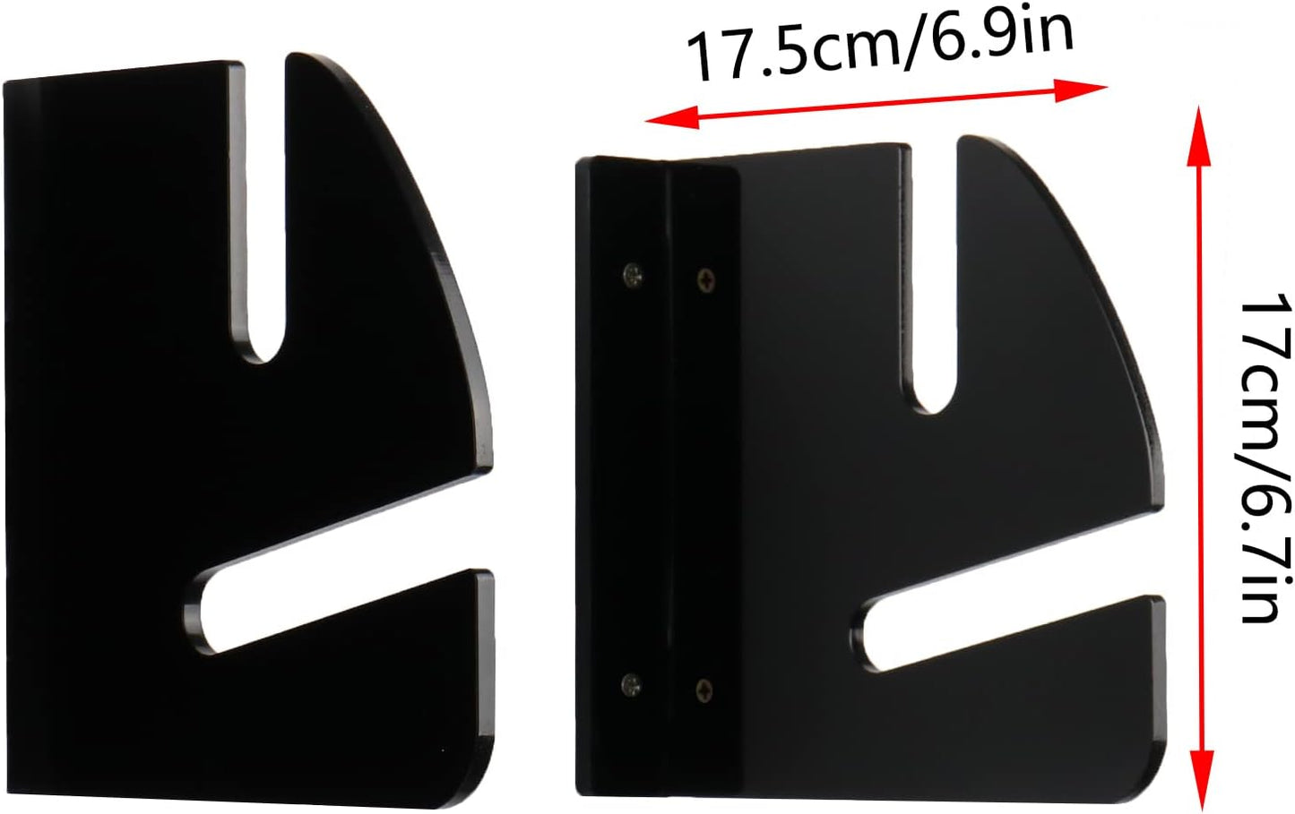 Skateboard Rack Wall Mount Double Layer Skateboard Display Rack Wall Mount Skateboard Shelf Skateboard Storage Rack Skateboard Deck Display Rack Skateboard Holder Wall (Black 1 Pair)