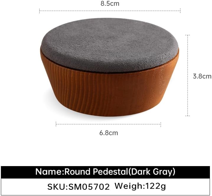 Ring Holder, Small Jewelry Stand,Wooden Bangle Bracelet Display Stand,Premium Ring Display,Grey Jewelry Display for Vendor