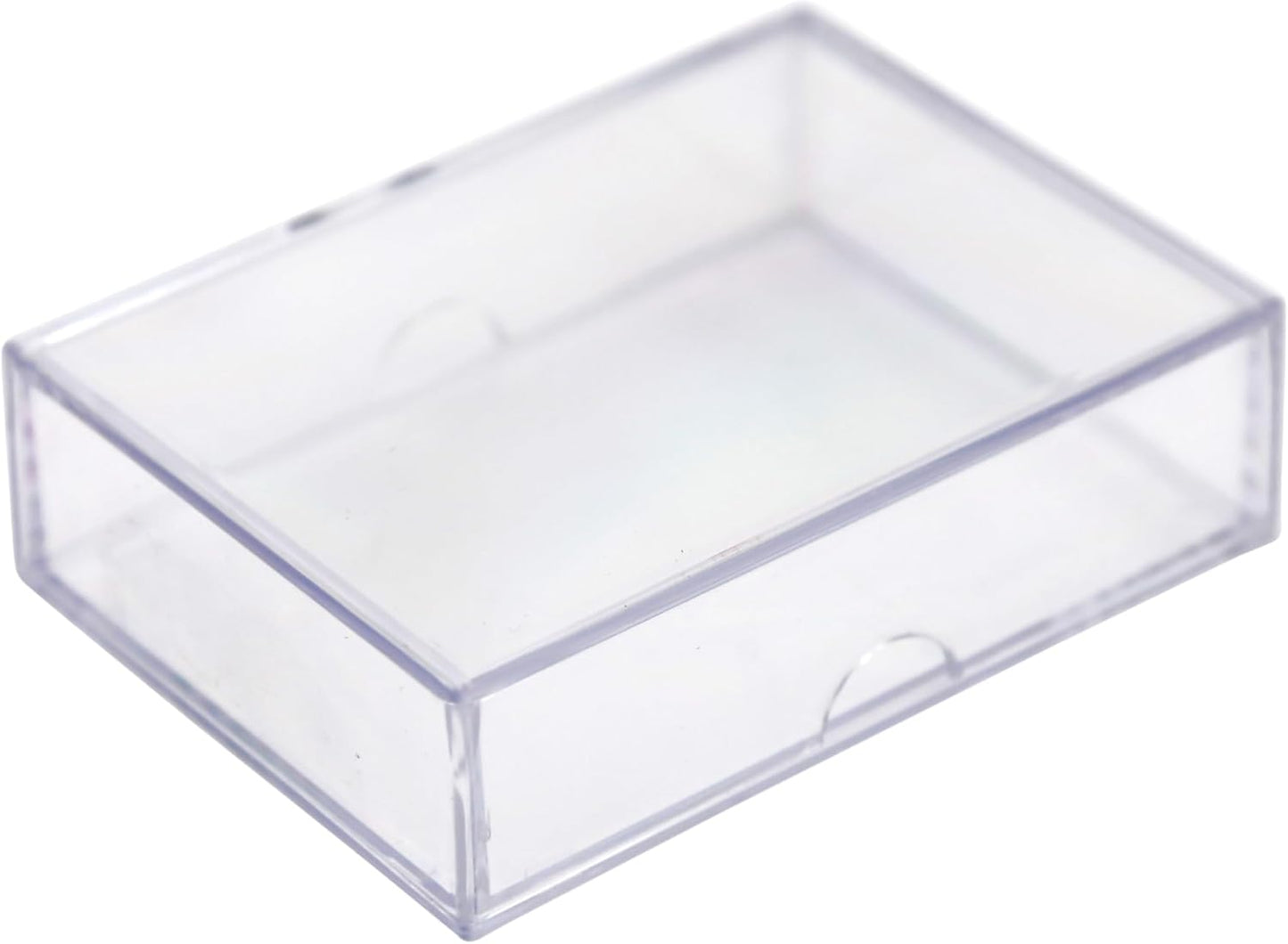 10 Pack Clear Acrylic Card Storage Boxes with Lids – 3 1/2" L x 2 1/2" W x 1" H Baseball Card Storage Box, Sports Card Boxes, Magic Card Storage Box and Playing Card Case – Made in USA