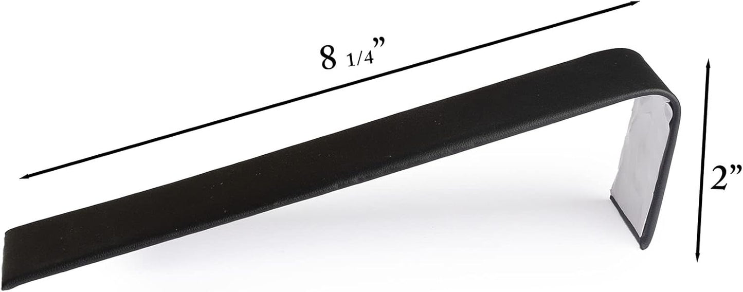 Novel Box 6 Pack Bracelet/Watch Ramp Black Leatherette 2x8.25x2 Inches - Slim and Sleek Ramps for Jewelry Display - Bracelet Holder Organizer Stand for Wedding, Selling & Personal Use