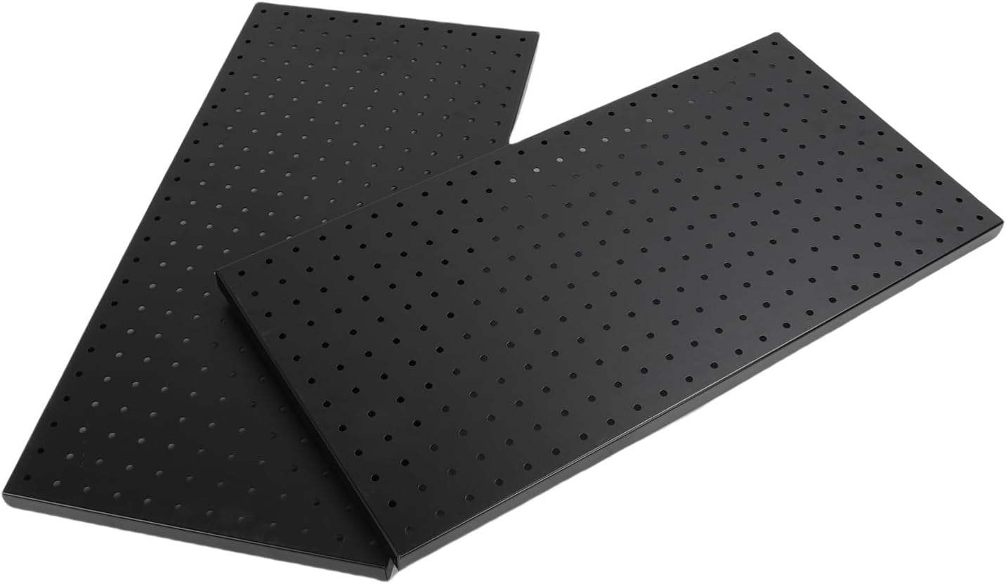 Aramox 2PCS Pegboard Wall Organizer, Alloy Steel Tool Storage System, Customizable 24x12 Inch Panels with 288 Holes for Home Garage Office Organization