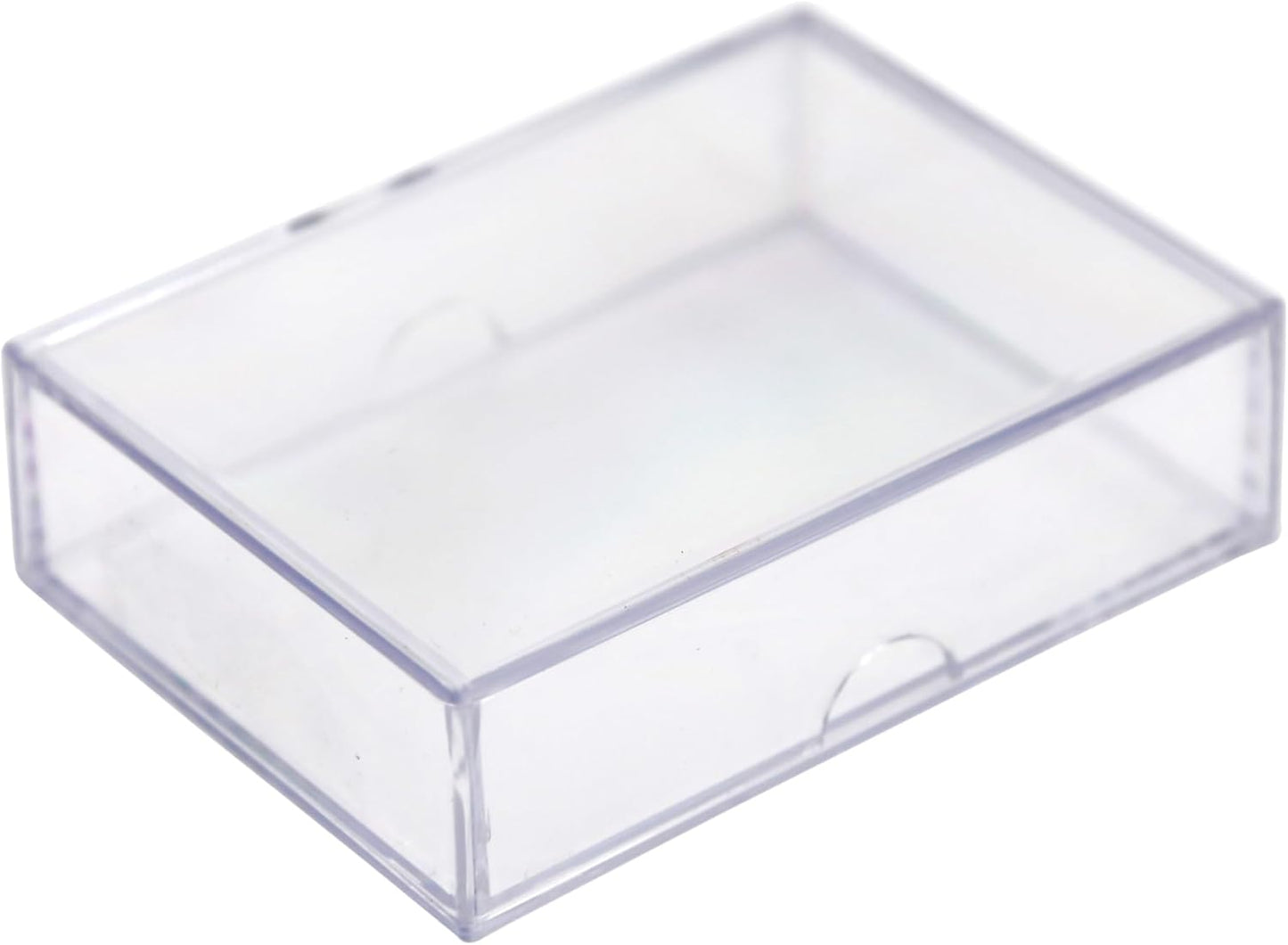 20 Pack Clear Acrylic Card Storage Boxes with Lids – 3 1/2" L x 2 1/2" W x 1" H Baseball Card Storage Box, Sports Card Boxes, Magic Card Storage Box and Playing Card Case – Made in USA