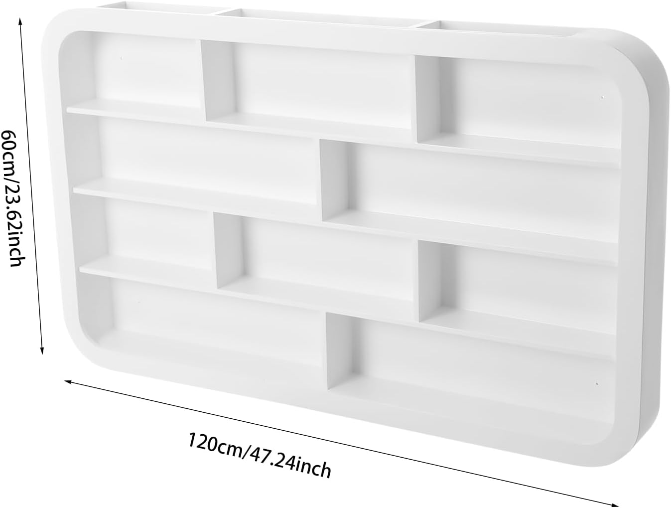 Wall Mounted Nail Polish Racks 4 Tier Hanging Nail Polish Storage Holder Cosmetic Display Stand Nail Polish Shelf Organizer for Home Salon Business Spa