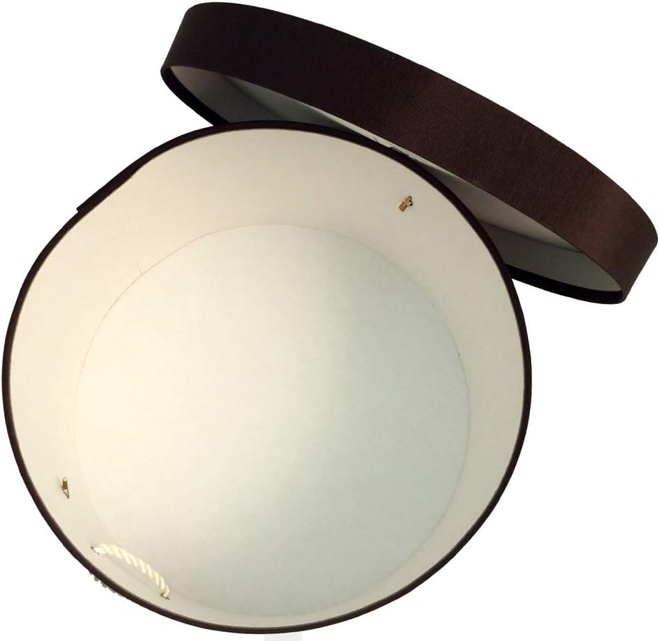 Sarah's Hat Boxes Classic Brown Hat Box – 18.5" x 9.5" (Dia. x Ht.) Handmade in USA – Odorless Non-Toxic Adhesive, Cording Handle – Premium Storage for Hats & Accessories