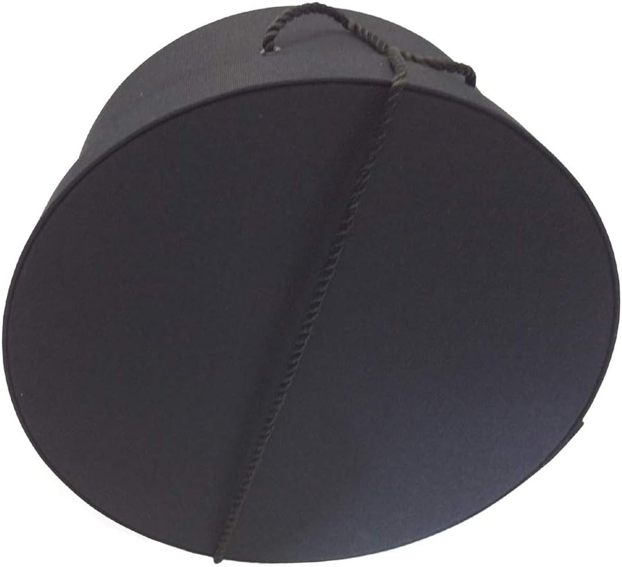 Sarah's Hat Boxes Classic Black Hat Box – 11" x 5.5" (Dia. x Ht.) Handmade in USA – Odorless Non-Toxic Adhesive, Cording Handle – Premium Storage for Hats & Accessories