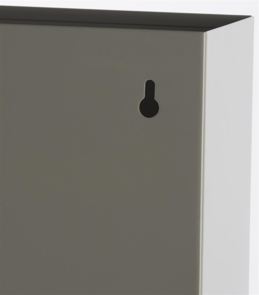 Displays2go Office File Folder Wall Rack, 11 Tiered Pockets, Medical Chart Folders (Gray Powder Coated Steel)