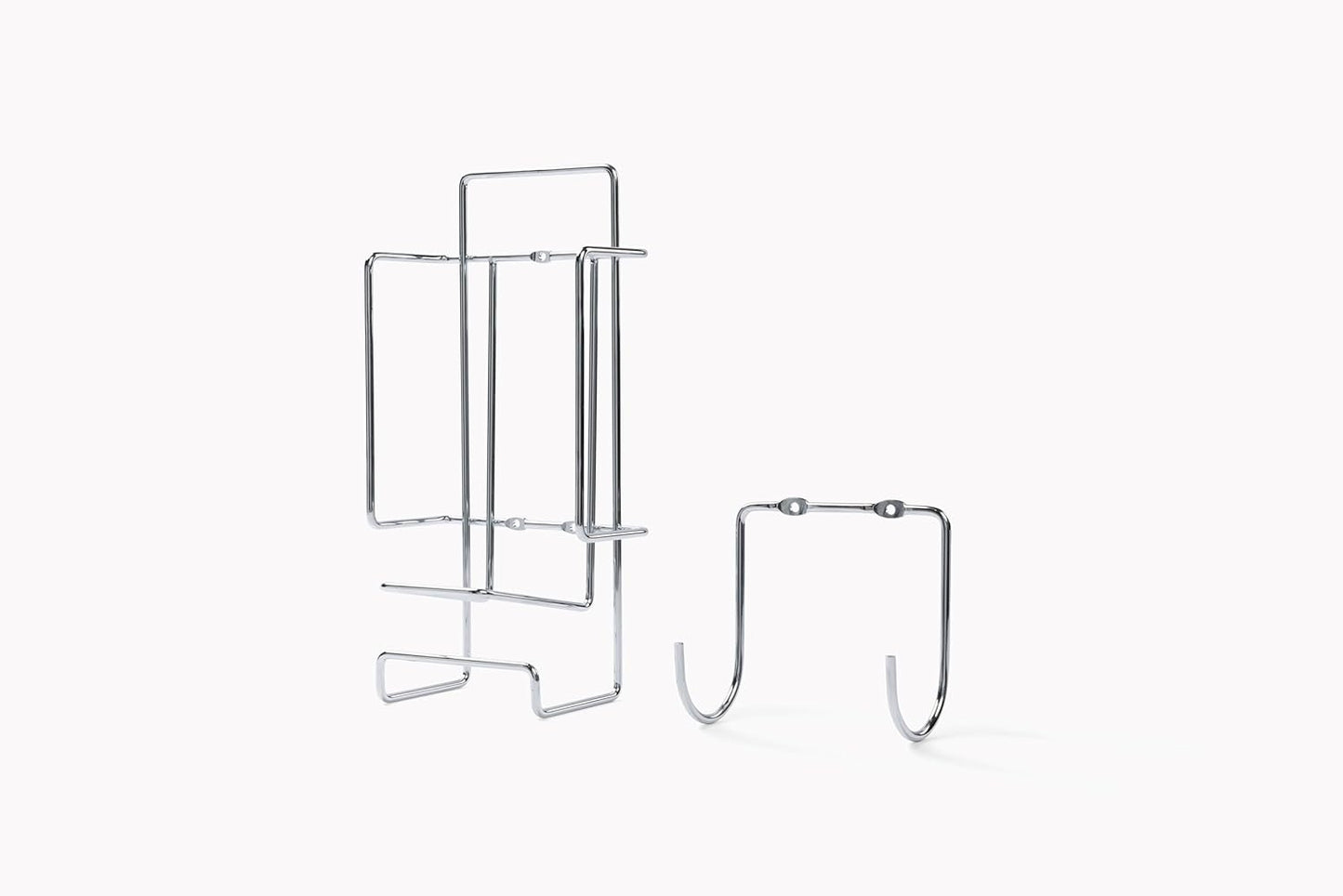 JERDON Ironing Board Holder and Iron Caddy - Stainless Steel Iron Holder with Hook - J525C