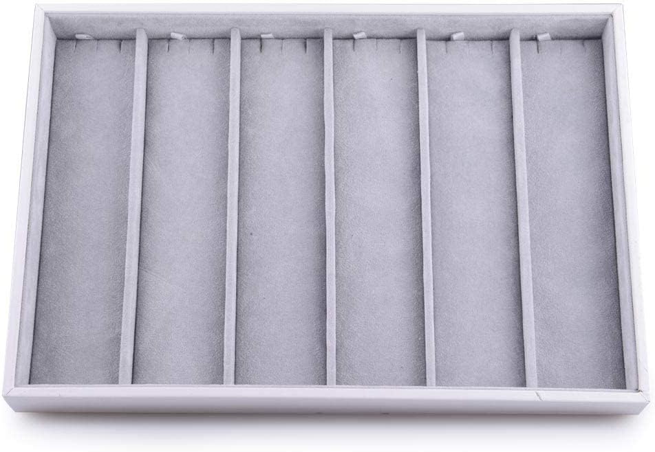 Oirlv Velvet Stackable Jewelry Tray Necklace Pendant Organizer Display Showcase Jewelry Storage trays