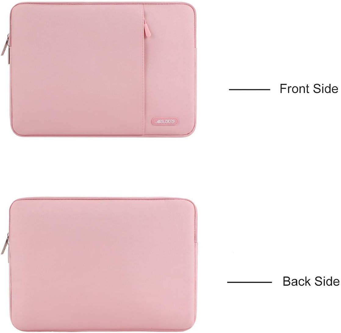 MOSISO Laptop Case 13 inch, 13 inch Laptop Sleeve Compatible with MacBook Air M4 M3 M2 M1 2025-2018 / Pro M2 M1 2025-2016, Polyester Vertical Computer Sleeve Bag with Pocket, Pink