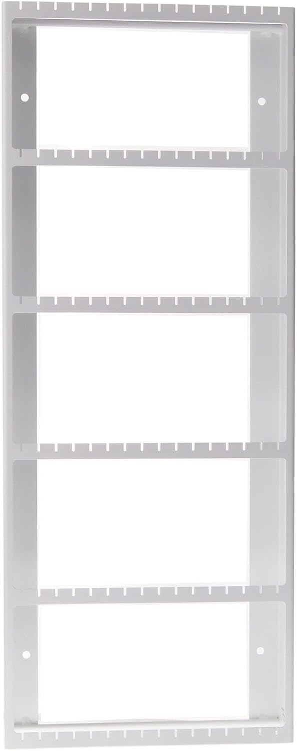 Angelynn's Wall Mounted Big Earring Holder Organizer Display for Women Long Post Stud Large Dangle Hoop Pierced Earrings, Hanging Closet Jewelry Storage Rack, Jennifer White 9"x23"