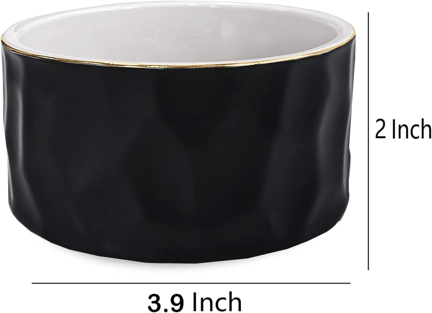 Paper Clip Holder Ceramic Paper Clip Holders Paperclips Holder Dispenser Cute Gold Line Paper Clip Organizer for Desk Binder Clip Holder Bobby Pin Hair Clip Holder Gift for Office Black
