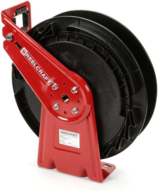 Reelcraft RT805-OLP Medium Duty Spring Retractable Reel, 50' Air/Water Hose Not Included