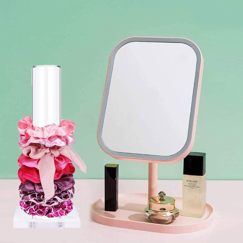 OAOLEER 2Pcs Scrunchie Holder Stand,Clear Jewelry Organizer for Teen Girl Women Gifts, The Perfect Scrunchy Display Organizer