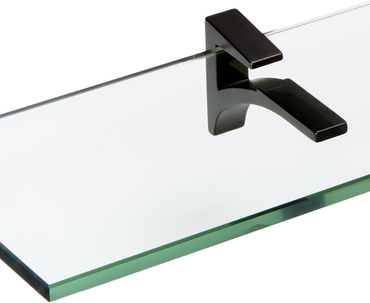 Spancraft Glass C-4.75x18-Black Cardinal Glass Shelf, Black, 4.75" x 18"