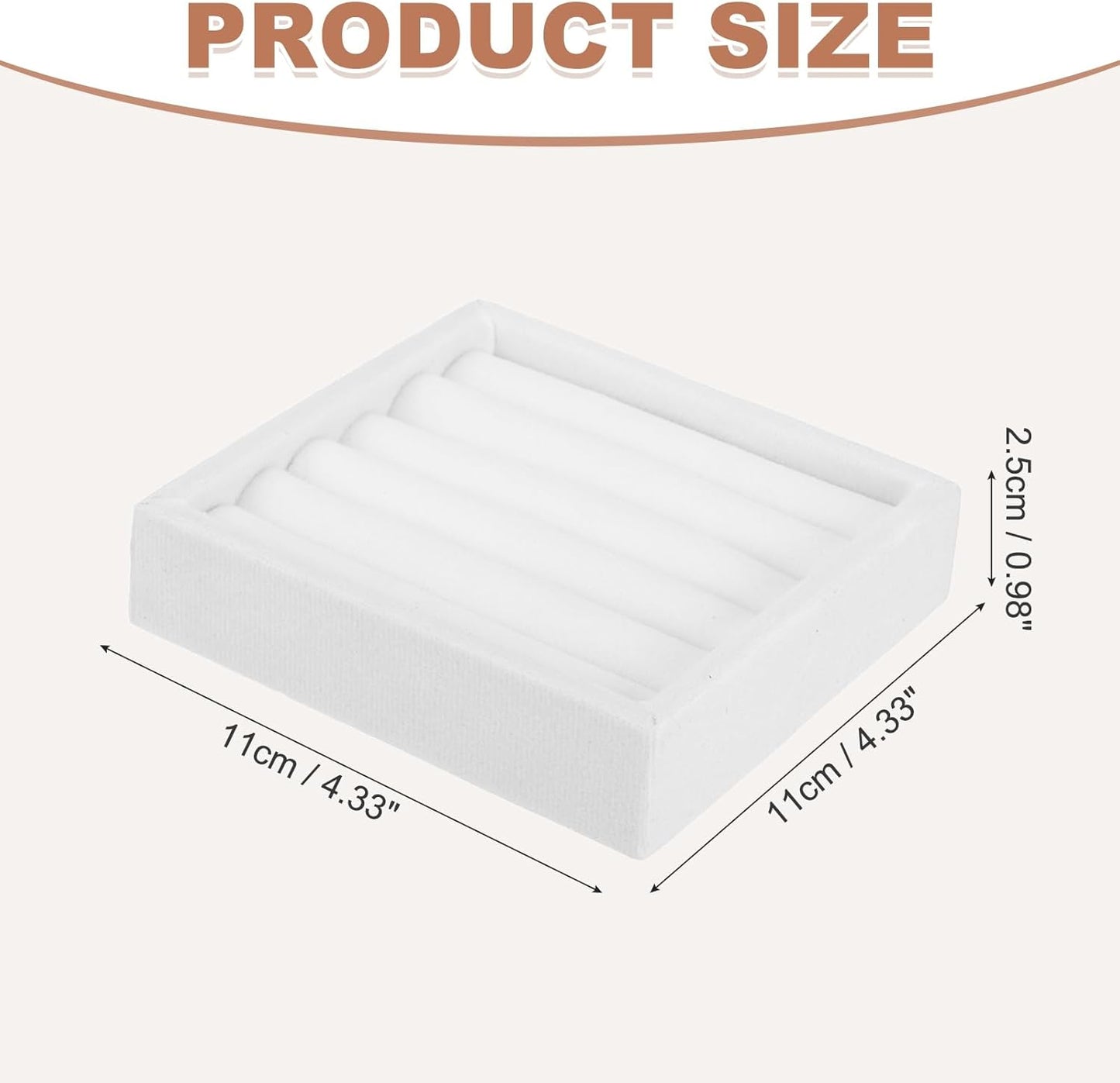 uxcell Stackable Jewelry Storage Tray, Jewelry Tray Drawer Organizer, Small Display Box for Earrings, Necklaces, Rings and Bracelets, White