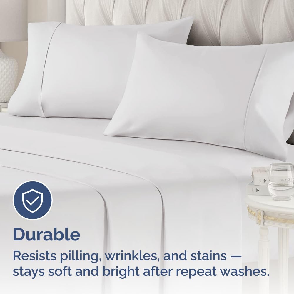 Queen Pillow Cases - 2 Pack - Super Soft Pillowcase Covers - Envelope Enclosure - Hotel Quality Pillow Protectors - Wrinkle Free, Shrink & Stain Resistant - Machine Washable - 20" x 30" (French Grey)