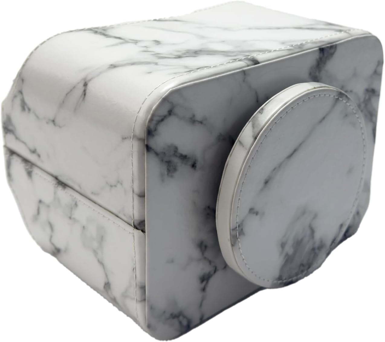 UnionBasic Rotating Desk Organizer, 360 Degree Desk Spinning Caddy, Desktop TV Guide/Mail/Media/Remote Controller Holder Organizer,Marble White