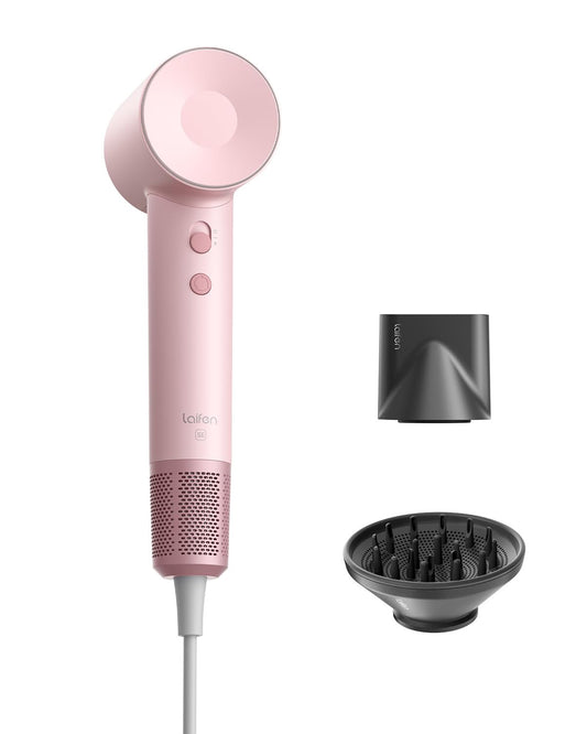 Laifen Hair Dryer SE, 200 Million Negative Ionic Blow Dryer with 105,000 RPM Brushless Motor 1400W Powerful Fast Drying High-Speed Low Noise Hairdryer with Magnetic Attachments