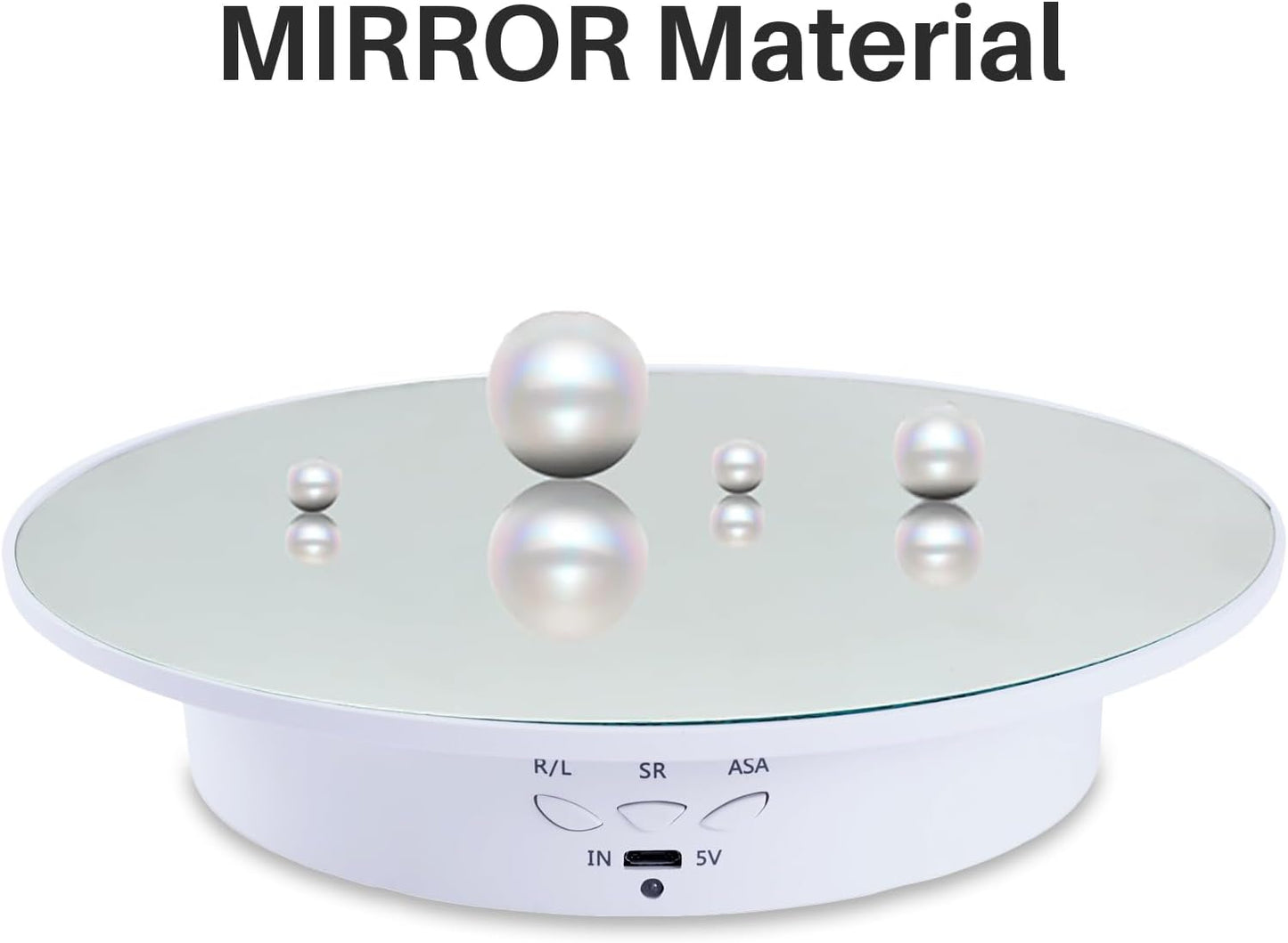 Rotating Display Stand Turntable Stand Spinning Stand for Product Shows White,7.87inch /17.6lbs Max Load,White Round