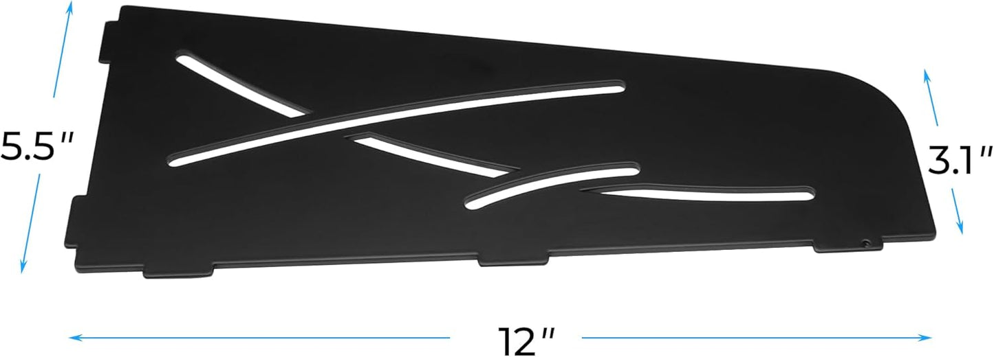 FerdY 2-Pack 12" Matte Black Recessed Corner Shower Shelf, for Tiled Bathroom Walls, 304 Stainless Steel Floating Shelf, Shower Caddy Storage Shelves, No Drilling Required, Trapezoidal