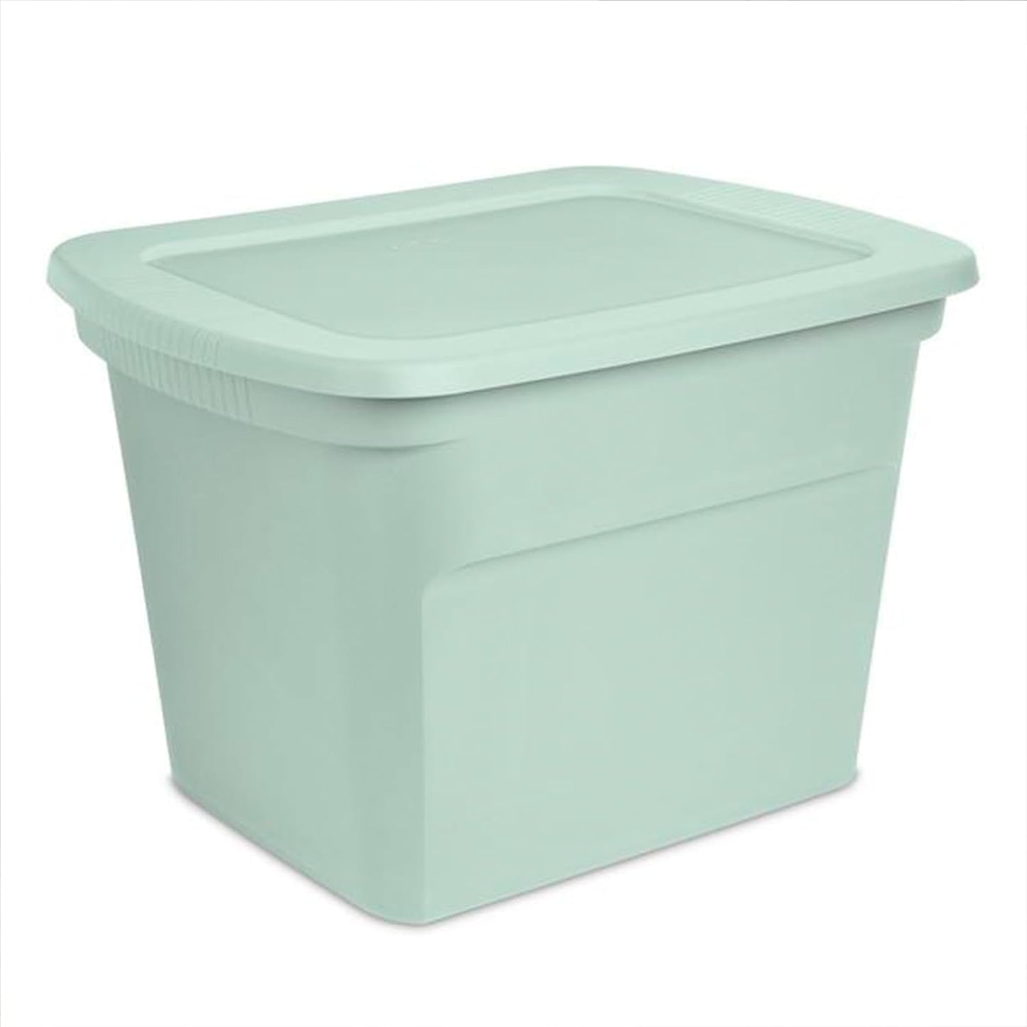 Sterilite 32 Pack Tote, Plastic Stackable Storage Bin Container with Lid, 18 Gallon, Mindful Mint