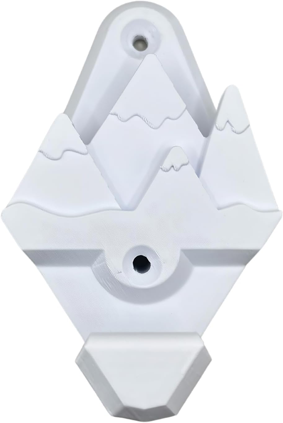 Snowboard Wall Mount Storage – Damage-Free Snowboard Hanger, Hook to Securely Store Gear, Hang and Display Snow Boards and Gloves, Gear Organizer (True White)