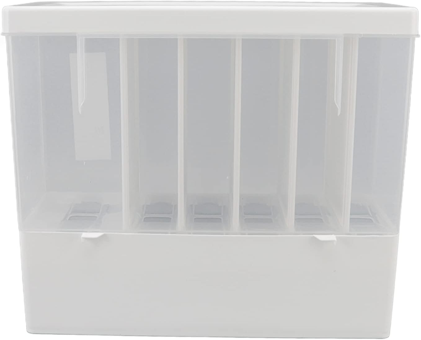 Acouto Wall Mounted Cereal Dispenser 10L Rice Dispenser Wall Mounted 6 Grid Cereal Pressed Sealed Dry Food Storage Container Home Kitchen Dry Food Storage