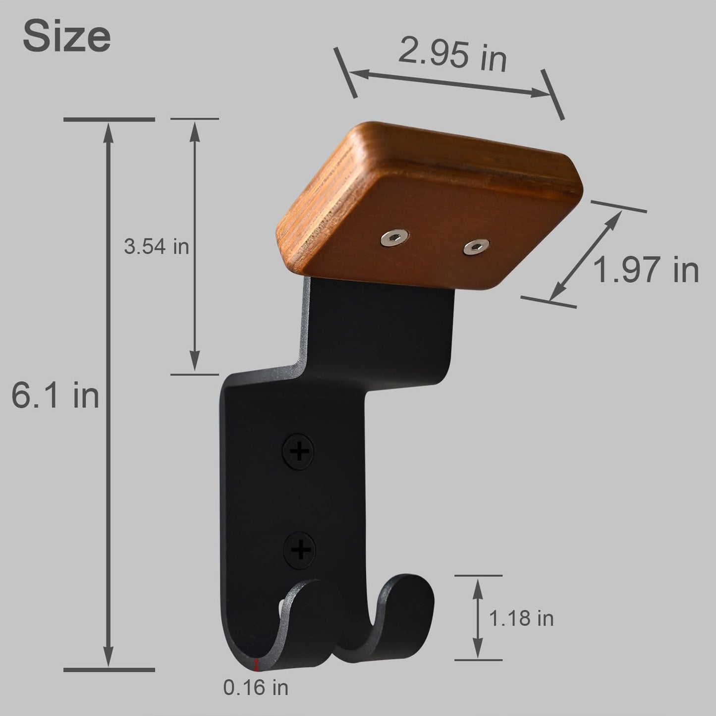 Helmet Holder Wall Mount, Motorcycle Gear Rack with 2 Key Hooks, Constructed with Solid Wood & Strong Steel for Bike Tactical Gear Baseball Football Skiing Helmet (1)