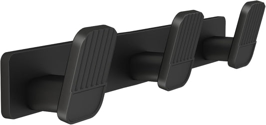 Coat Rack Wall Mount Coat Hooks - Black Hook Rack with 3 Hooks Aluminum Wall Rack Hooks for Hanging Coat Hat Bag Towel Hanger Rustproof Coat Holder