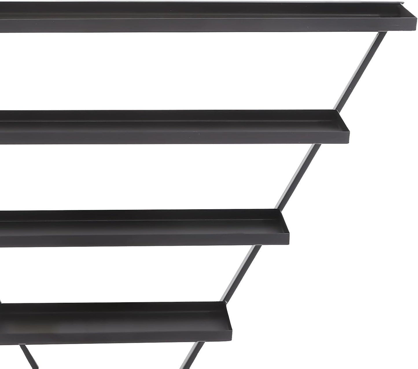 10PCS Black Triangular Nail Polish Racks, 5 Tiers Wall-Mounted Cosmetic Display Rack Nail Polish Racks Lipstick Perfume Wall Shelf Essential Oil Organizers for Home Spa Nail Salon Shop