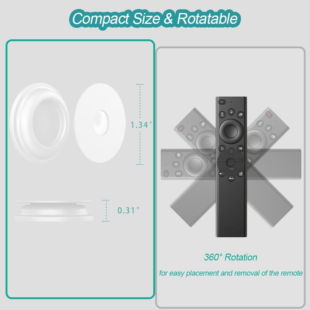 Magnetic Remote Control Holder Wall Mount, 5 Pack TV Remote Holder Wall Mount, Silicone Remote Organizer Magnetic Remote Holder for Bed, TV, Ceiling Fan and Air Conditioner (White)