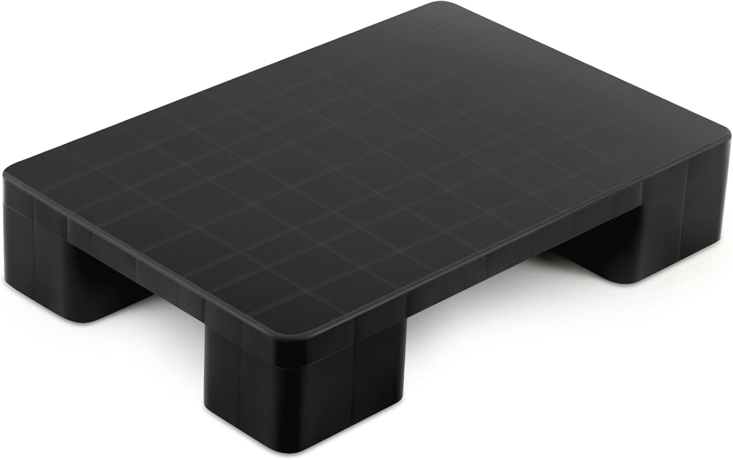 2 Pcs Plastic Pallet for Basement Storage Easy Stack Lightweight Floor Pallet Display Flooring Room Supermarket Christmas, Support up to 2000 Lbs (23'' L X 16'' W X 4.7'' H,Black)