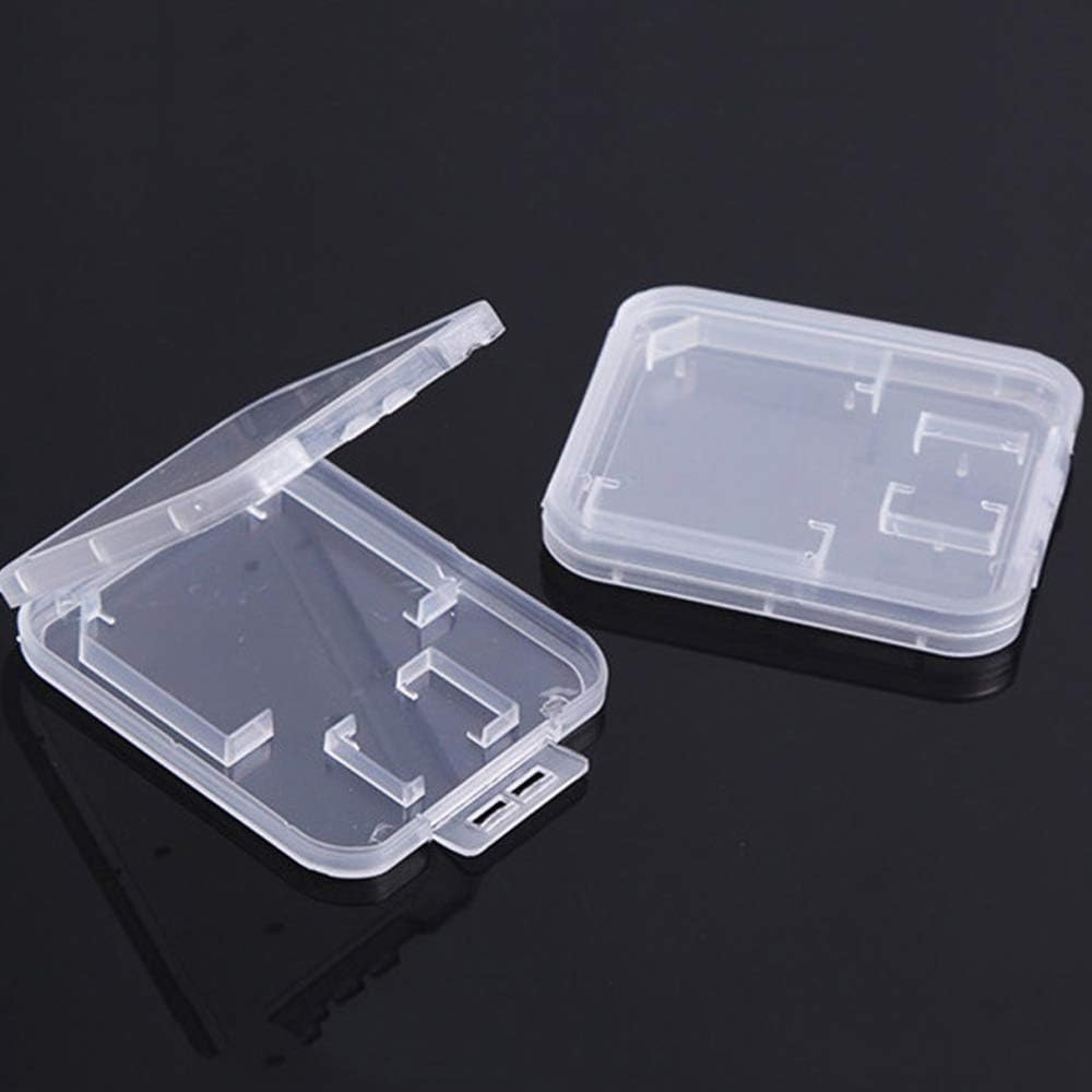Clear Plastic Memory Card Case Compatible with SD SDHC SDXC Micro SD T-Flash Card (20 PCS)