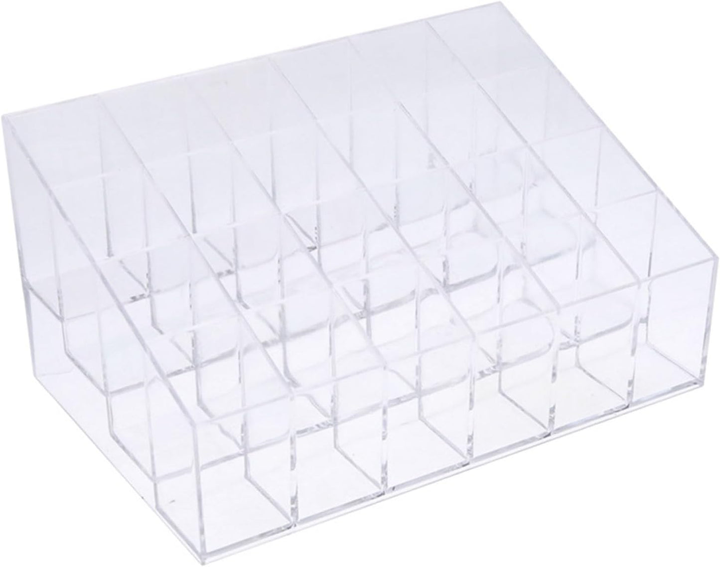 Acrylic Makeup Organizer 4 Tier Storage Rack Clear Cosmetic Shelf for Nail Polish, Lipstick, Essential Oil Bottle Holder Desktop Beauty Organizer with Railing to Tipping