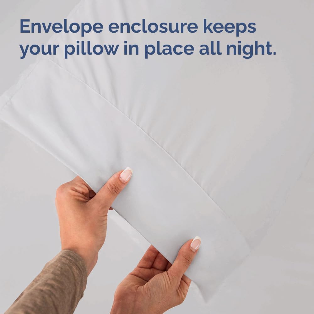 King Pillow Cases - 4 Pack - Super Soft Pillowcase Covers - Envelope Enclosure - Hotel Quality Pillow Protectors - Wrinkle Free, Shrink & Stain Resistant - Machine Washable - 20" x 40" (French Grey)