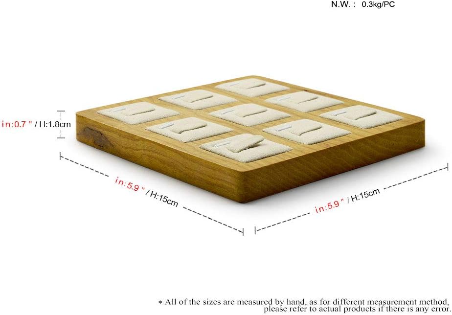 Jewelry Tray Solid Wood Display Stand Ring Storage Jewelry Ring Display Props Tray